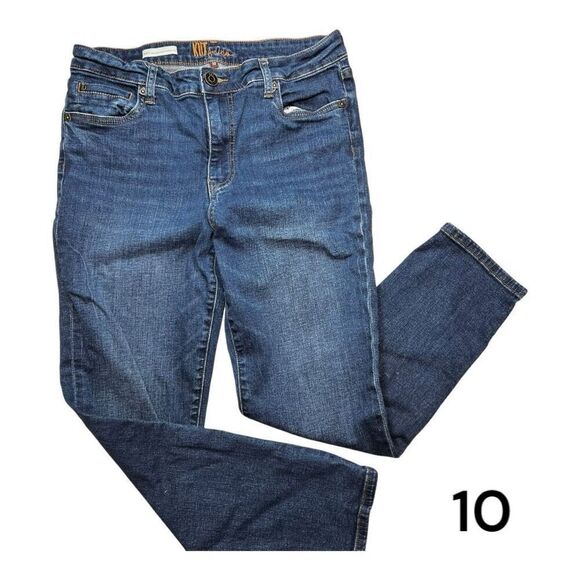 Kut from the Kloth Women's Katy High-Rise Ankle Straight Leg Jeans Blue Size 10 - Picture 1 of 9
